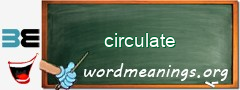 WordMeaning blackboard for circulate